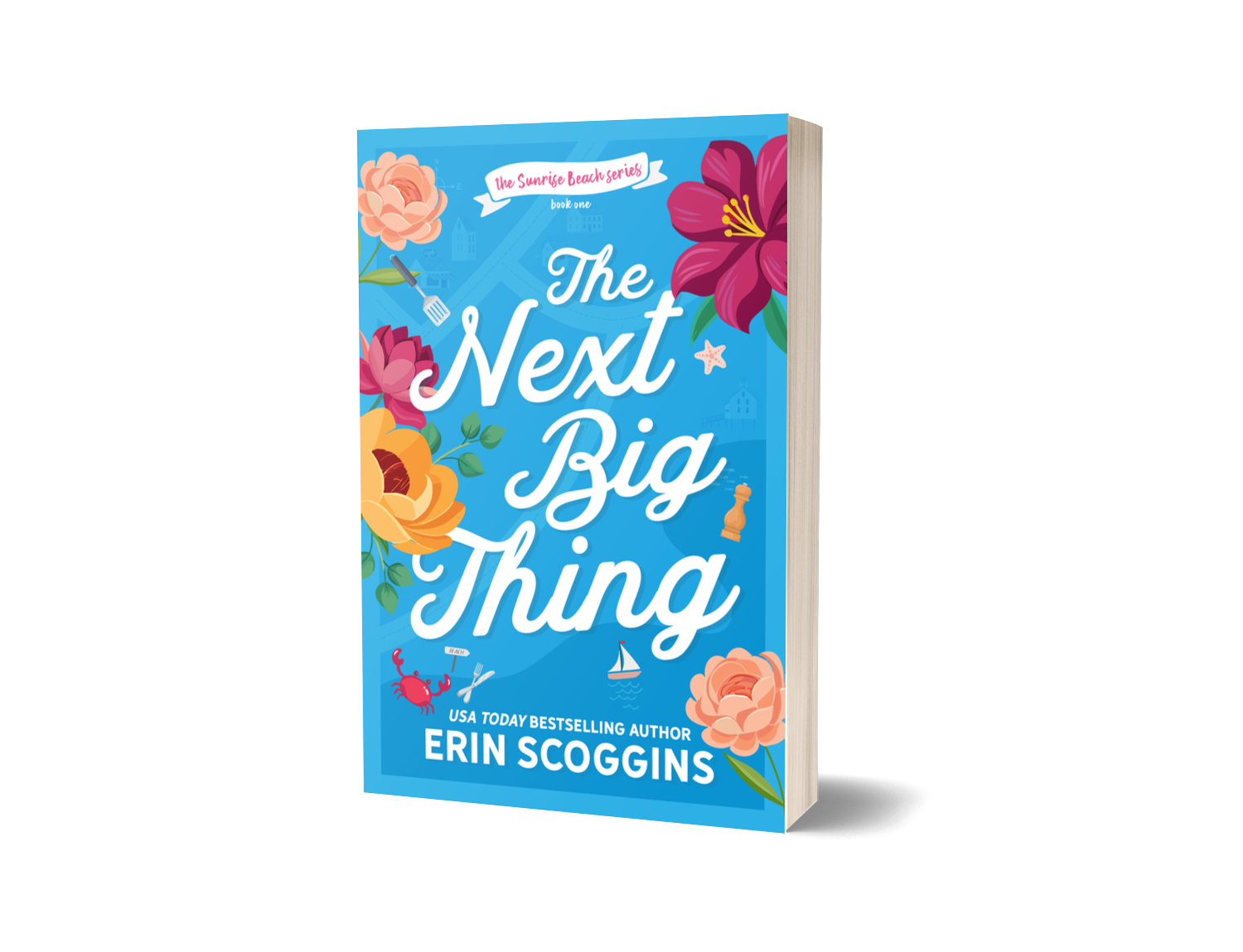 Paperback copy of The Next Big Thing by Erin Scoggins